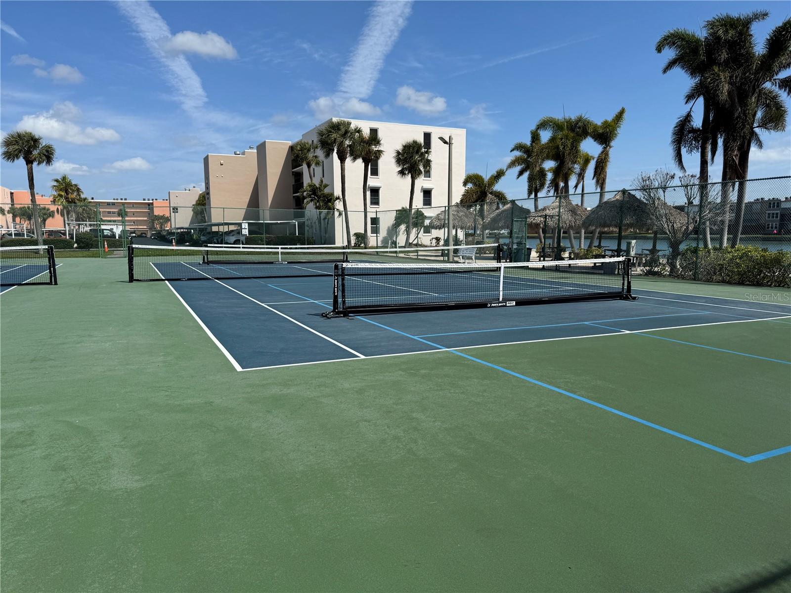 Four pickle ball courts