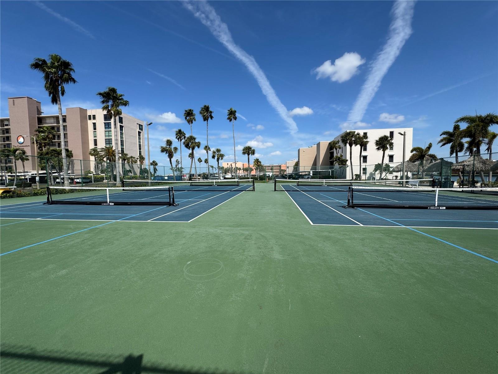 Four pickle ball courts