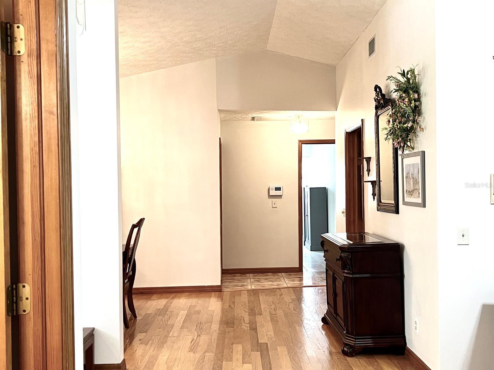 through dining area