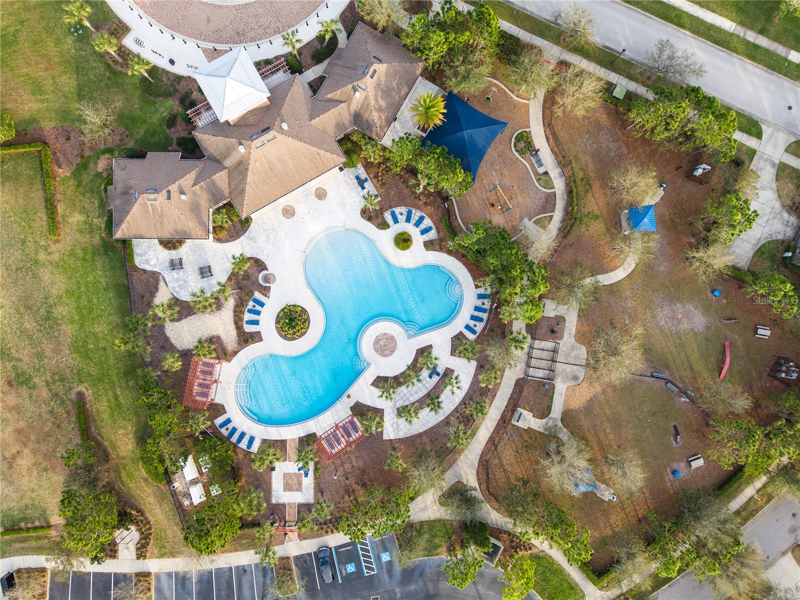 Large dog park, club house and resort-style pool.