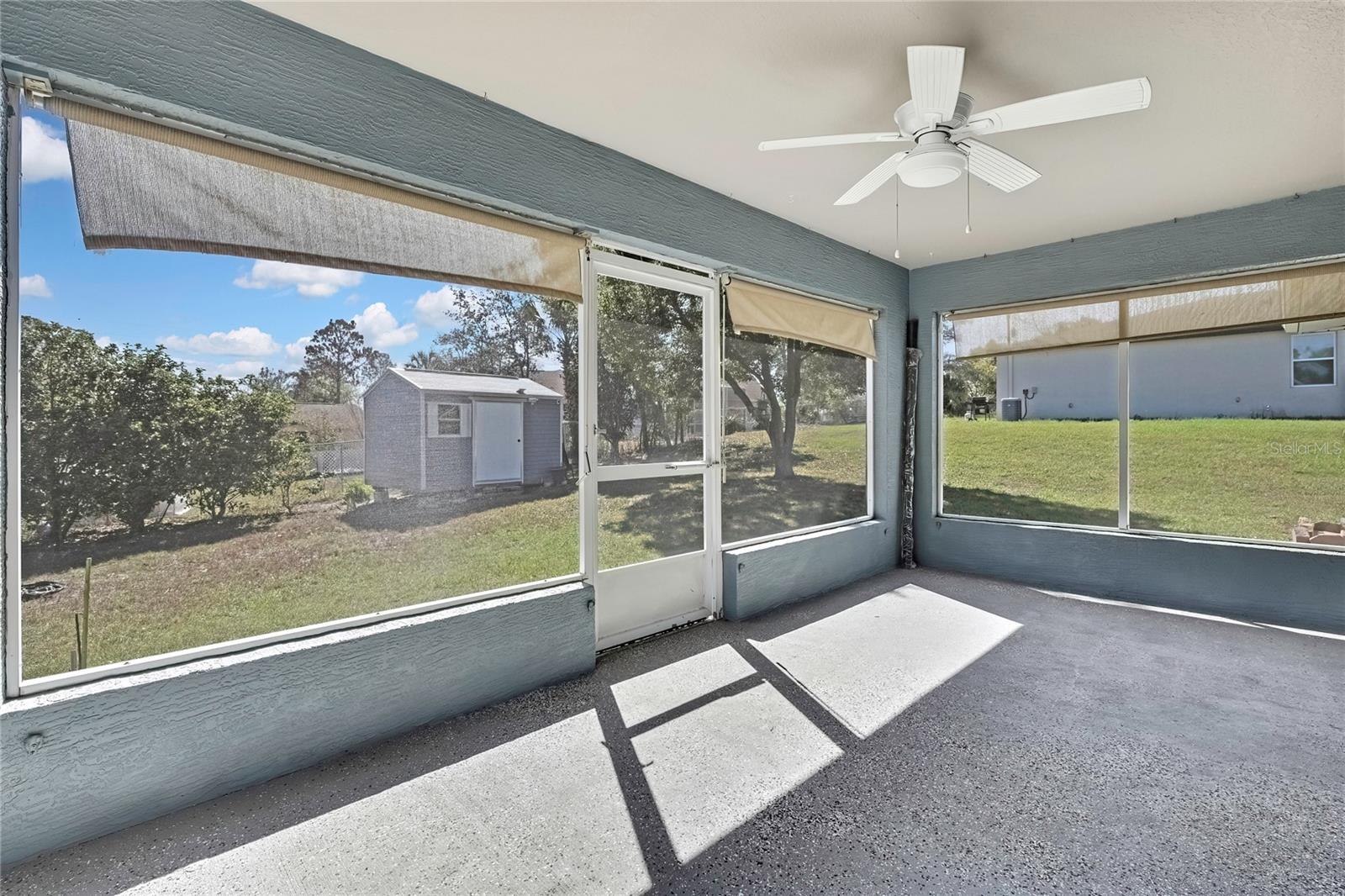 Covered screen in porch