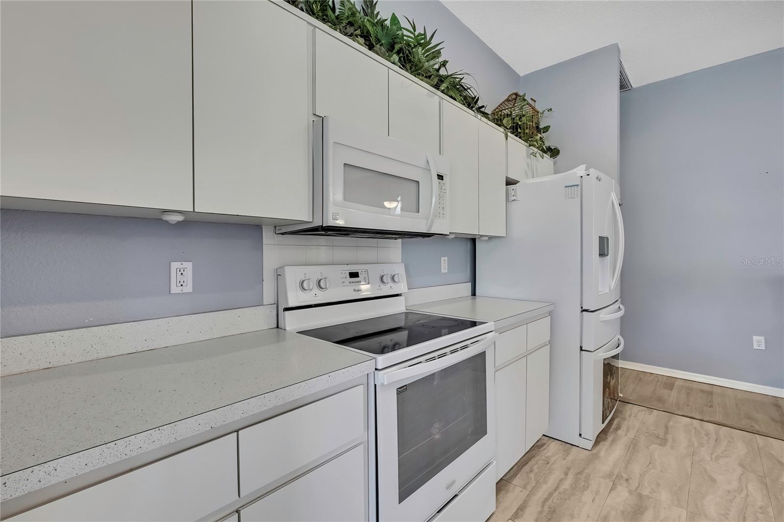 Lots of counter space and cabinets