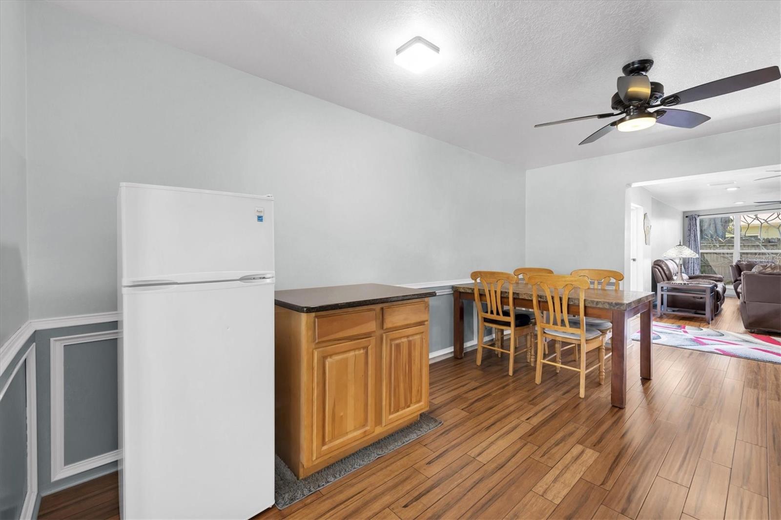 Looking from the kitchen is the dinette area (formal dining room)