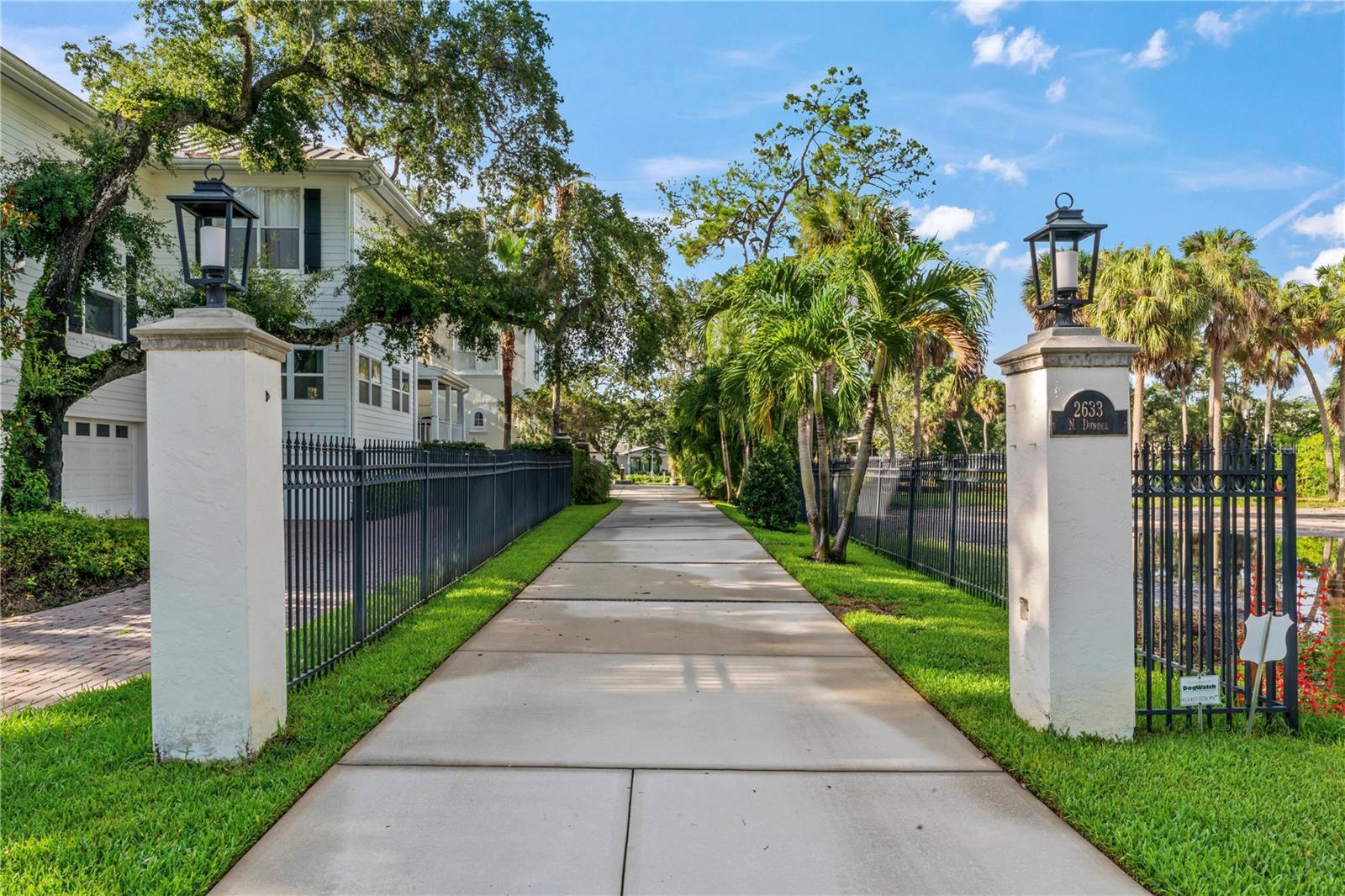 Private Driveway to the Waterfront Home