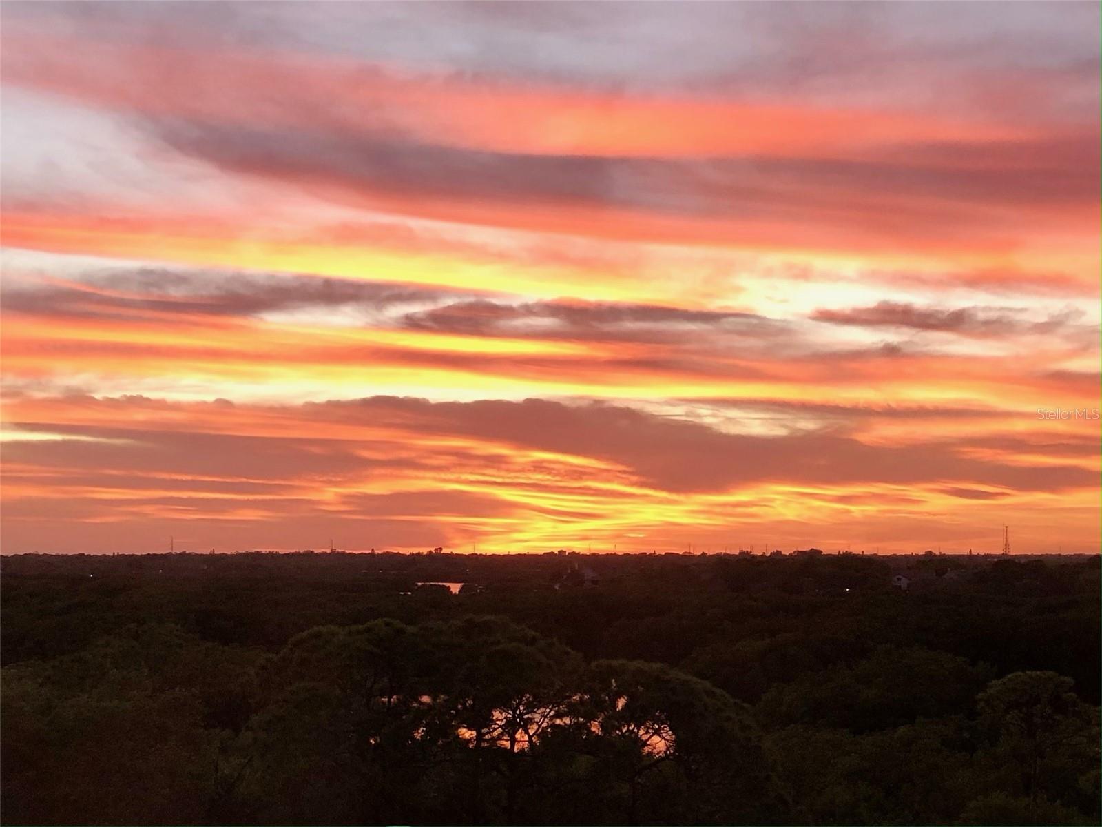 Gorgeous sunsets every evening! Actual view from your balcony.