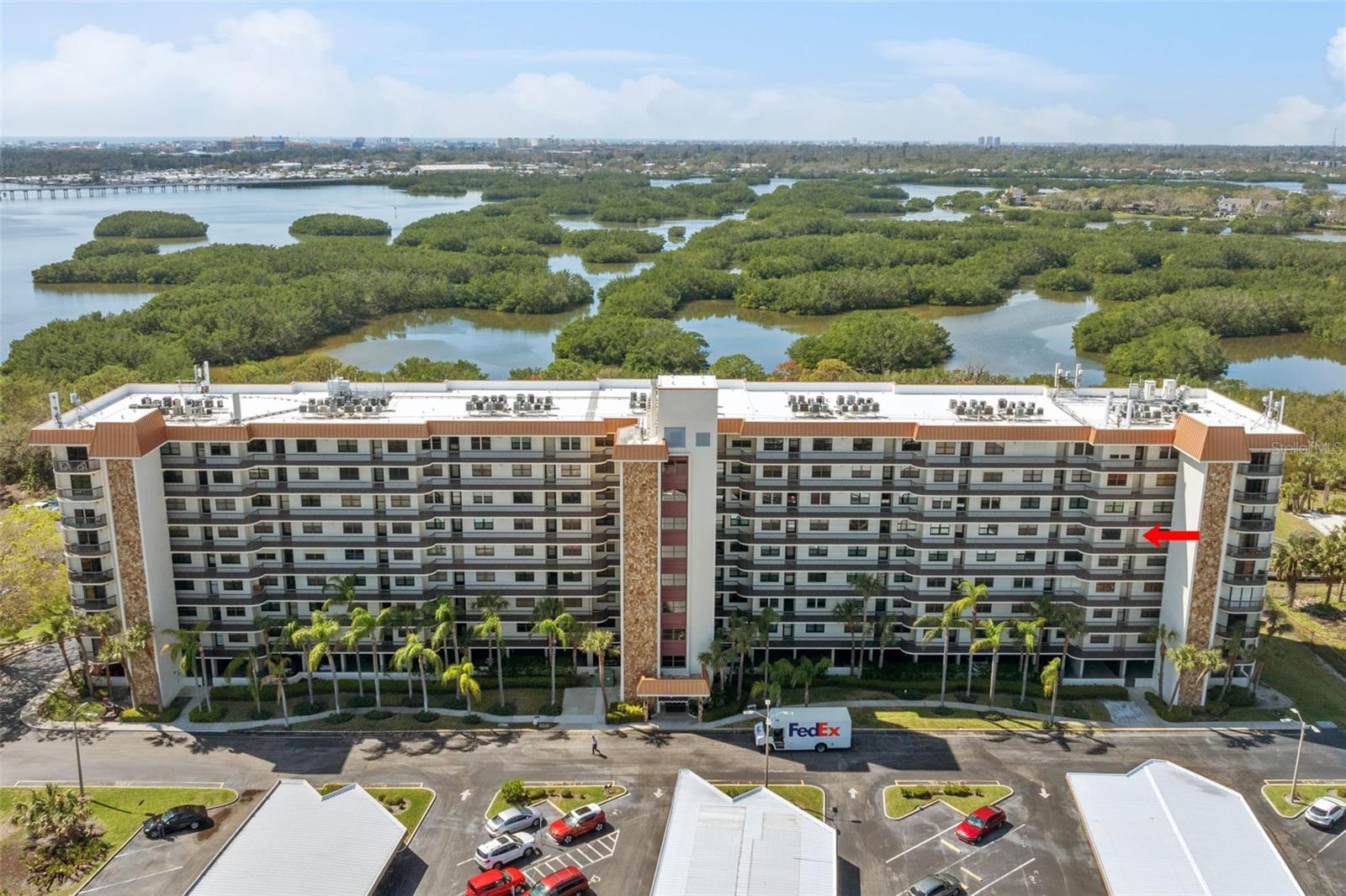 Otter Key backs up to Cross Bayou- absolutely amazing location. The building has a new roof!