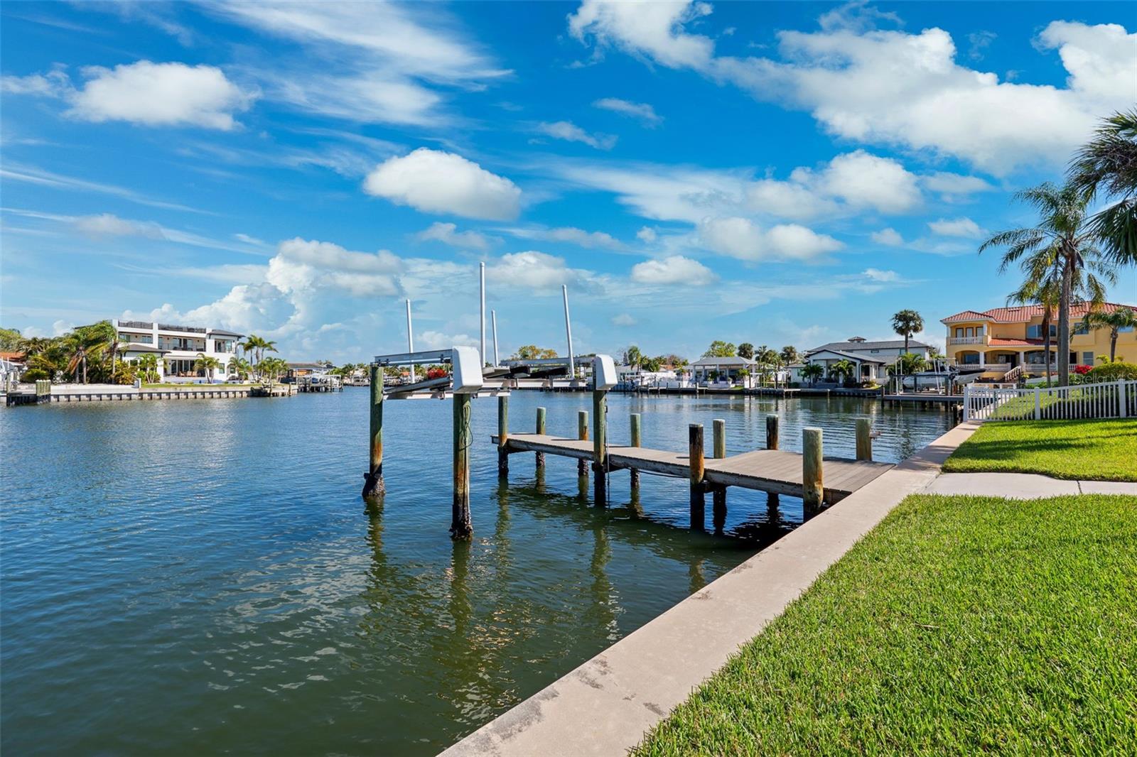 Wide water view of one of the widest canals in the area