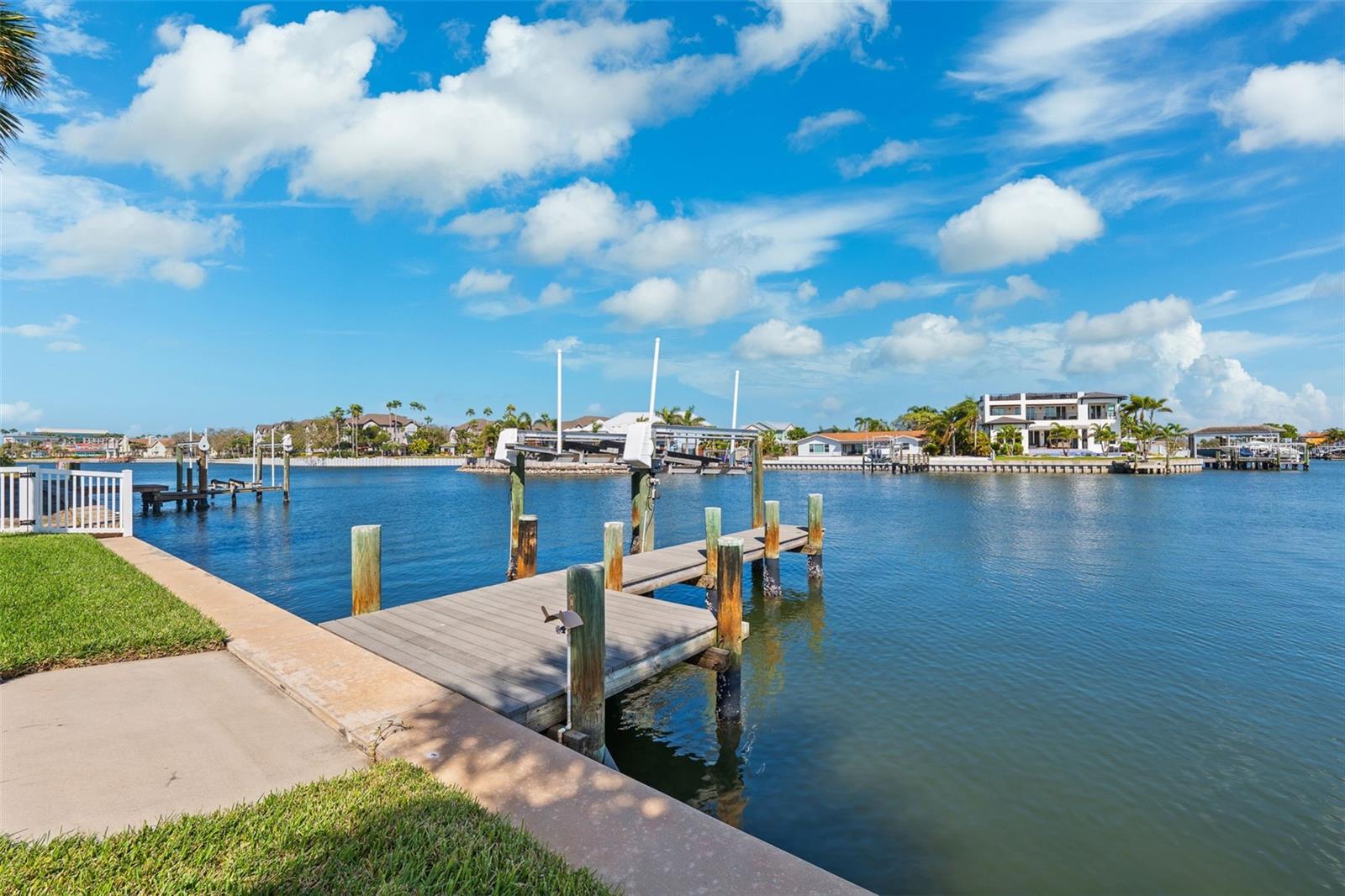 Wide water view of one of the widest canals in the area