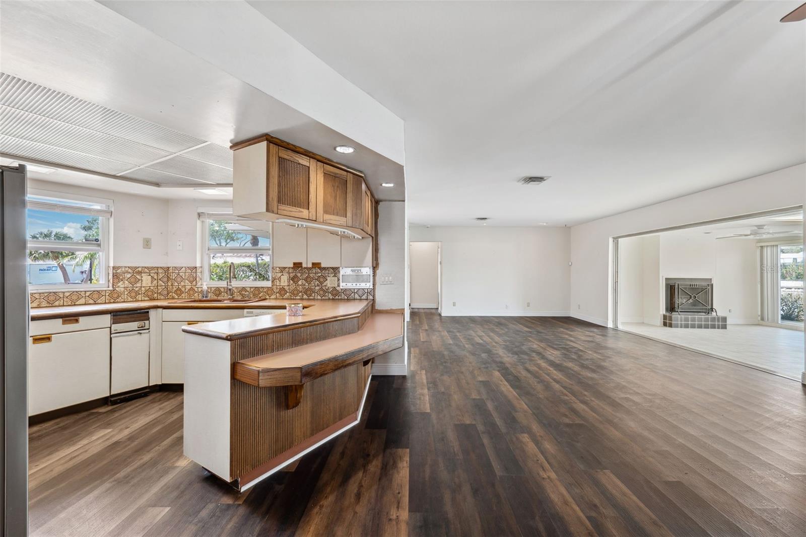 Vintage Kitchen with stainless steel appliances