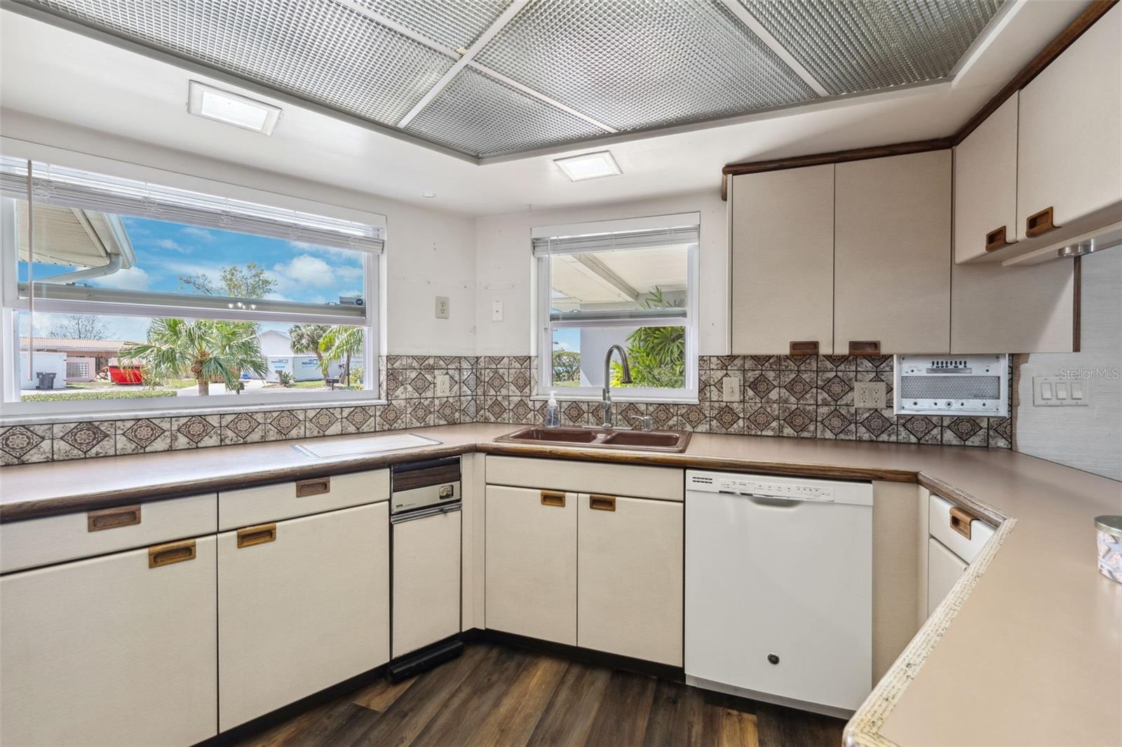 Vintage Kitchen with stainless steel appliances