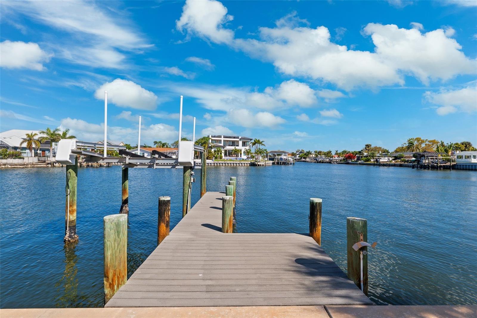 Wide water view of one of the widest canals in the area