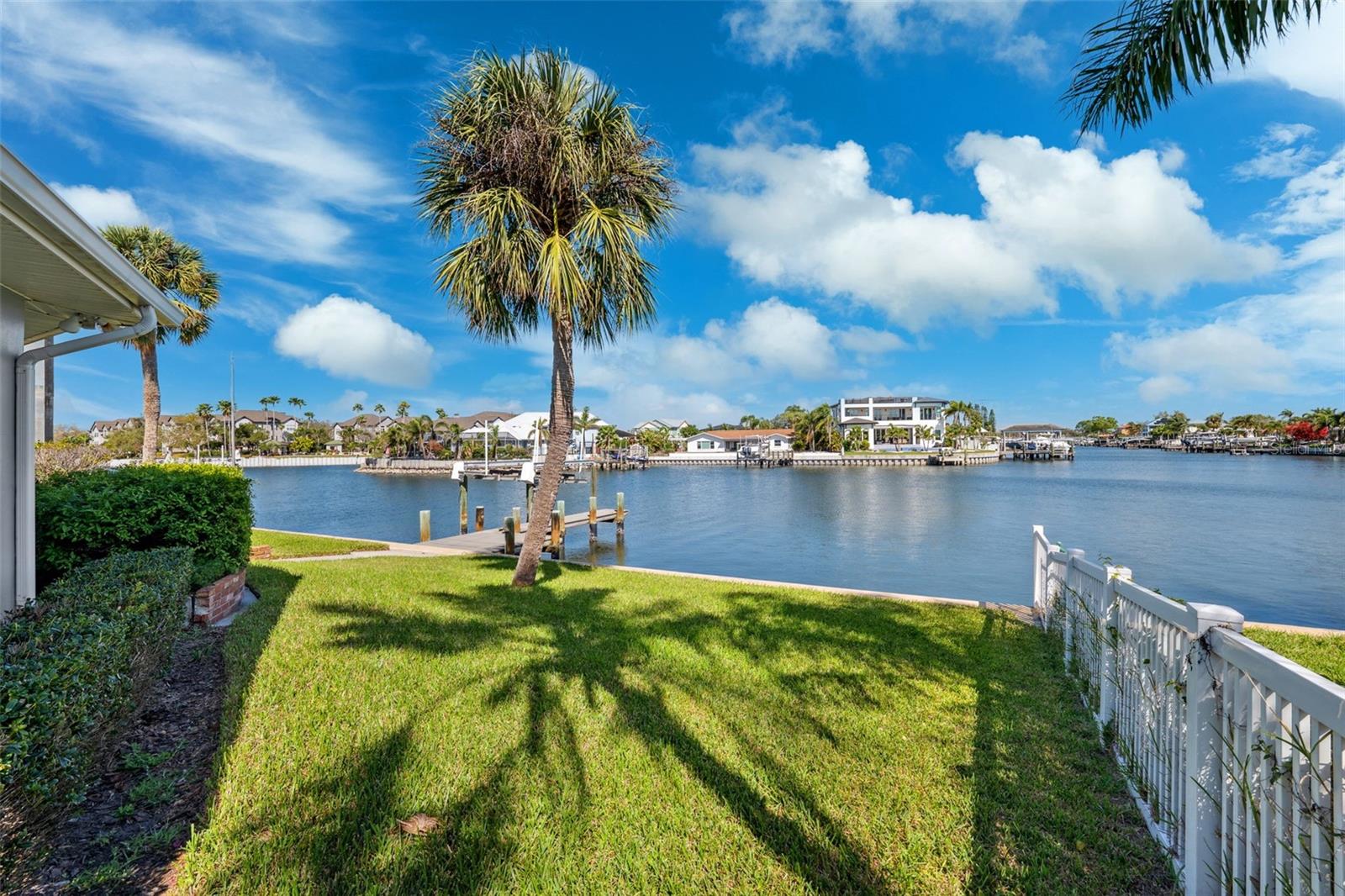 Wide water view of one of the widest canals in the area