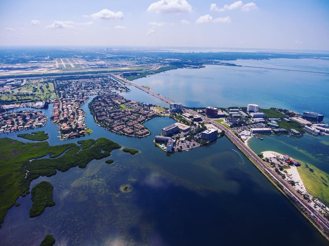 Aerial view of the Dana Shores neighborhood and surrounding