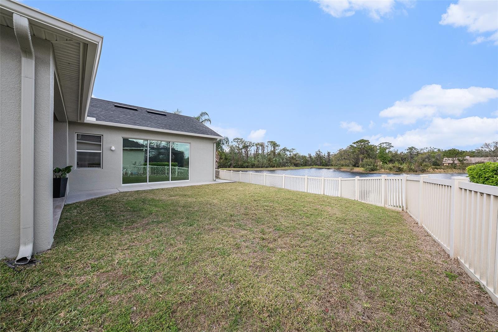 Plenty of green space, ideal for a future pool