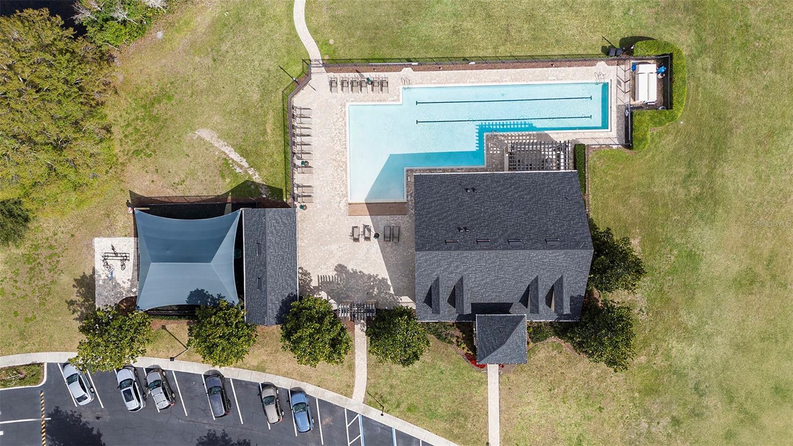 Aerial view of the Clubhouse