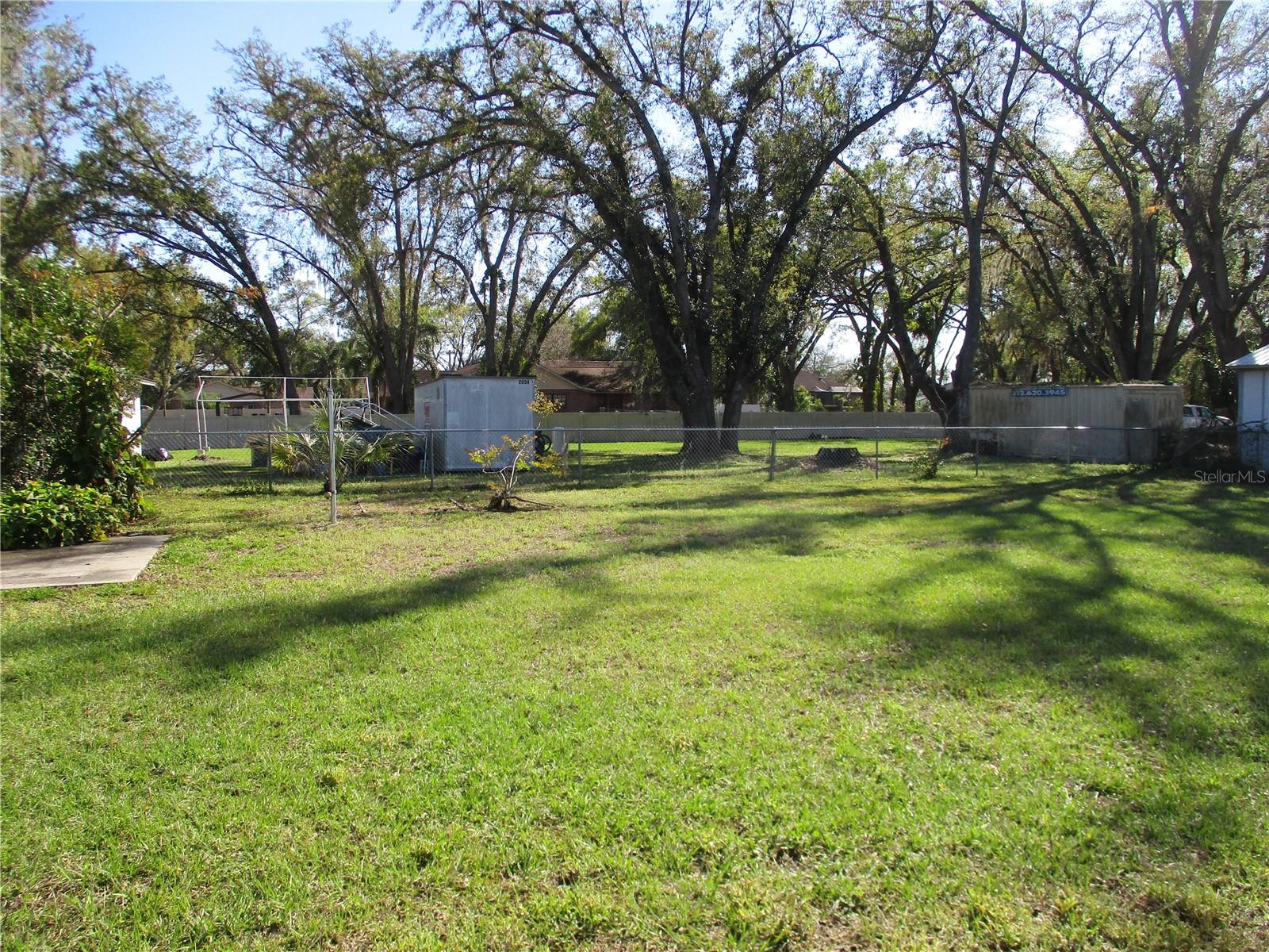 Fenced back yard