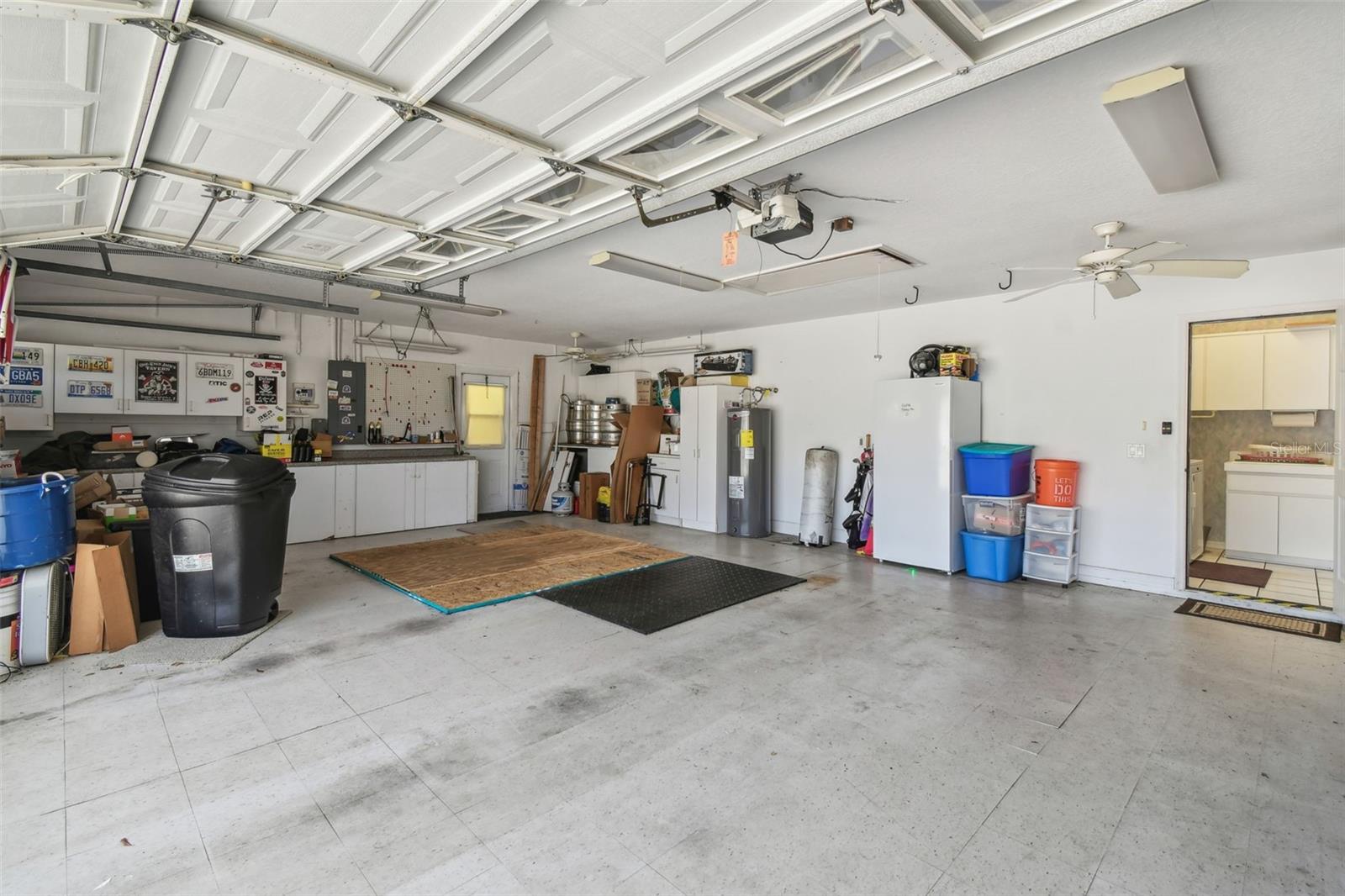 3 car garage with work space