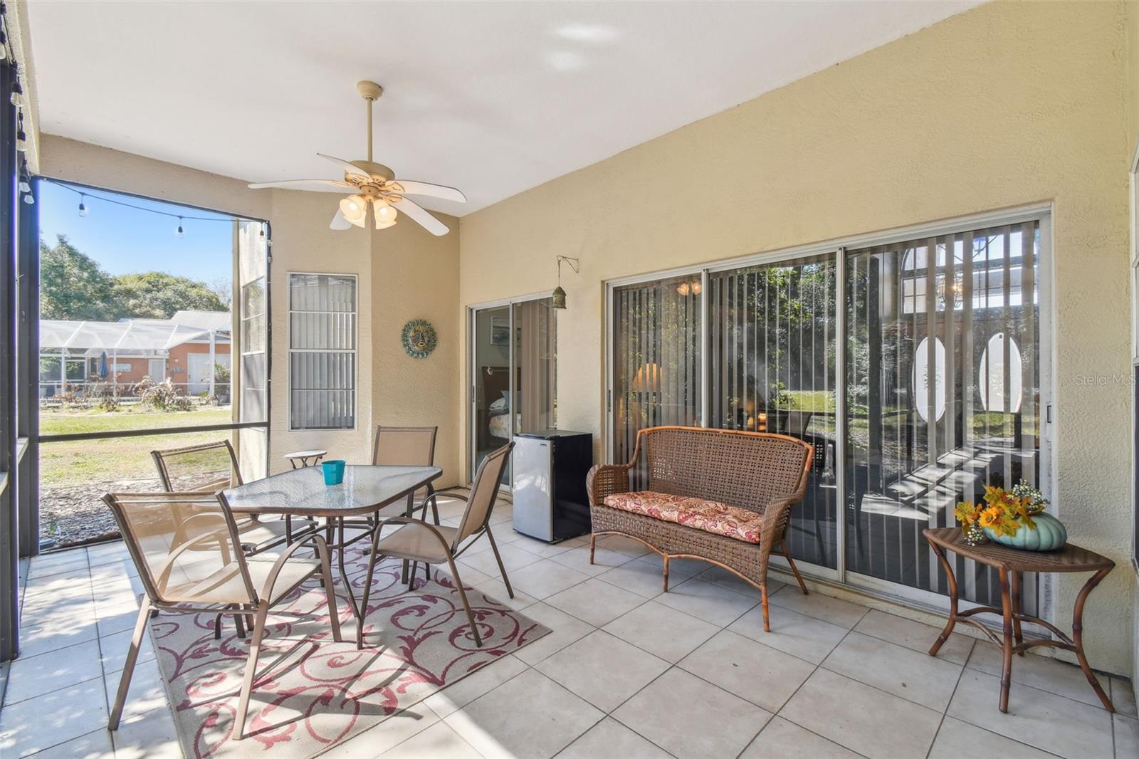 Screened in back porch with Electricity