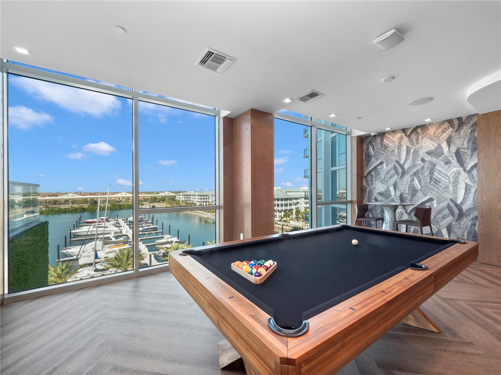 as for the Amenities....Billiards with a view of the marina