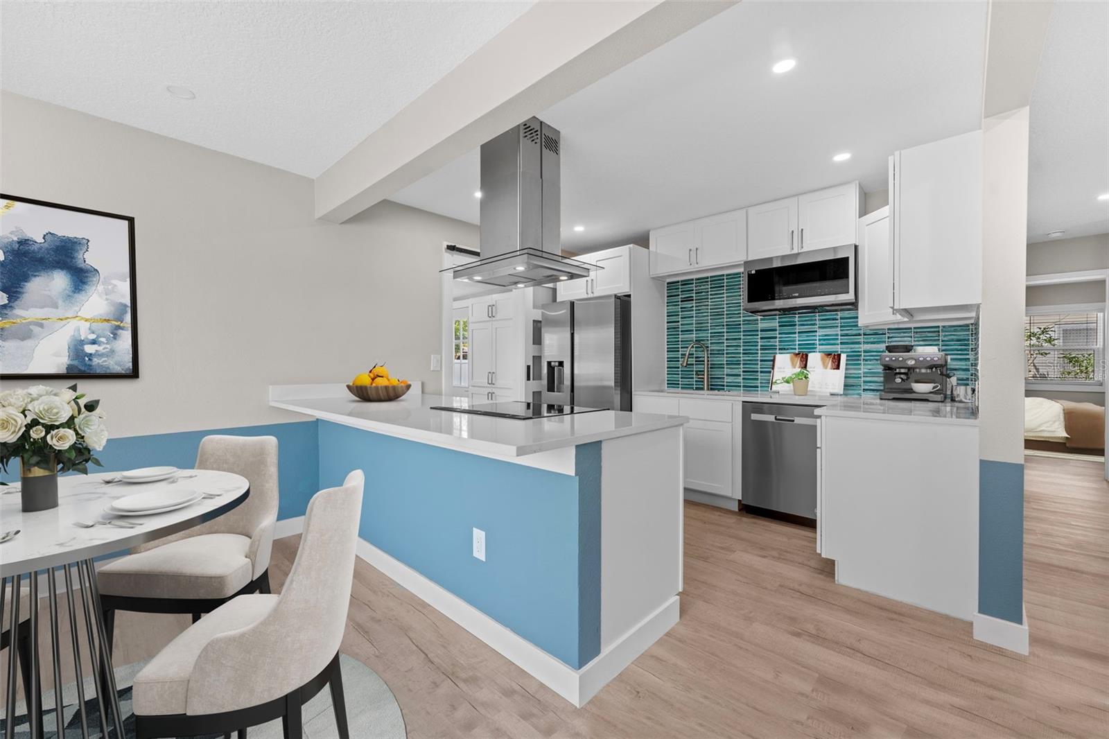 virtually staged kitchen