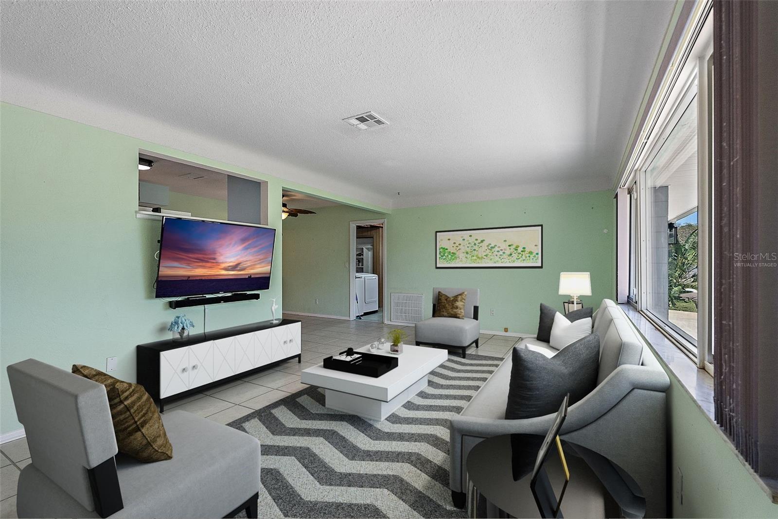 VIRTUALLY STAGED LIVING ROOM