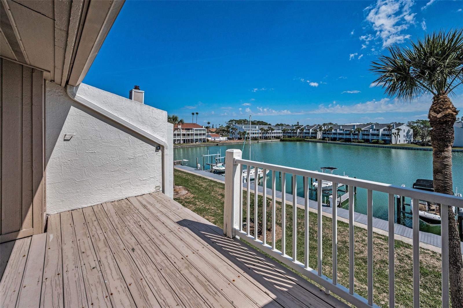 Primary bedroom balcony waterfront