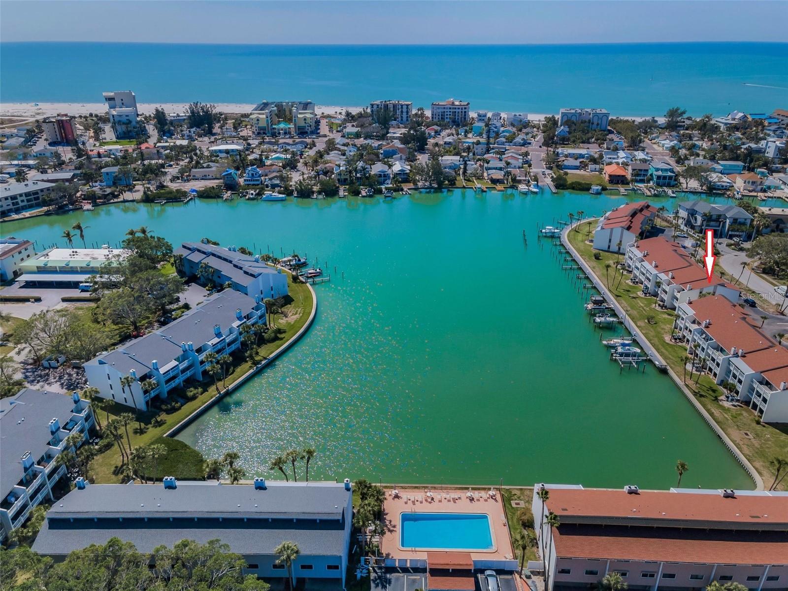 Community Pool aerial