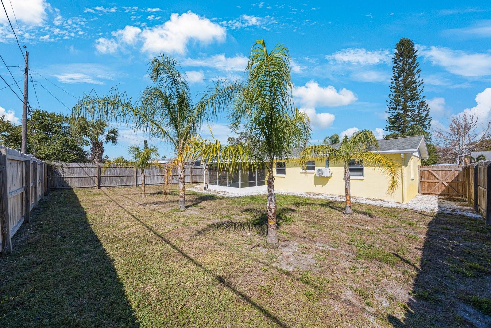 Fully fenced yard