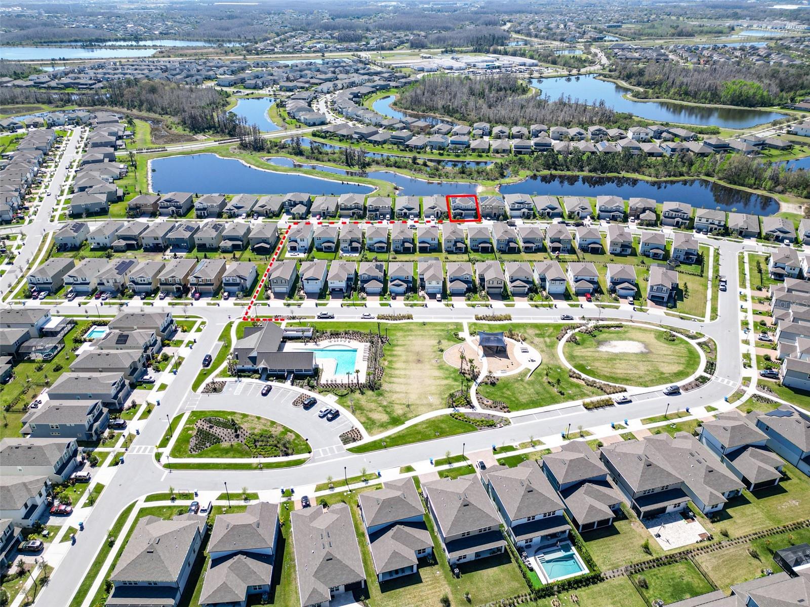 Aerial Nearby - Nearby Pool and Park