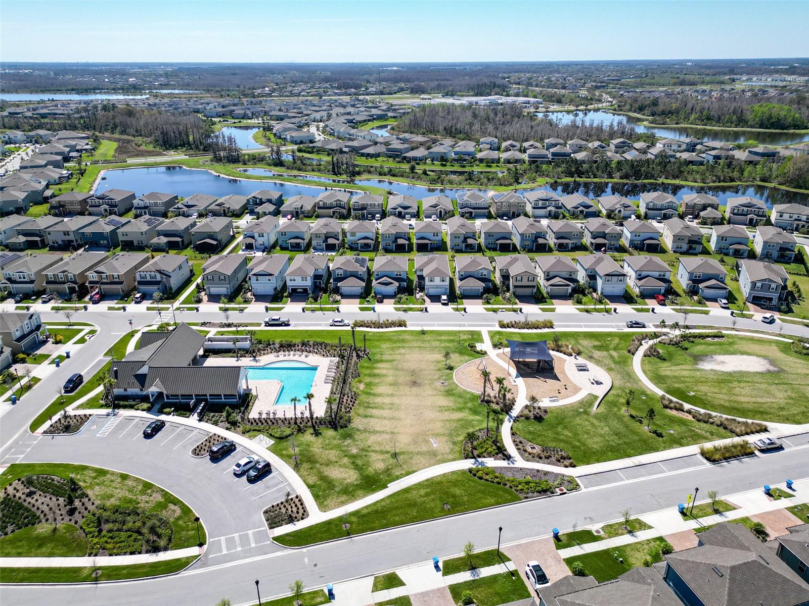 Aerial Nearby - Nearby Pool and Park