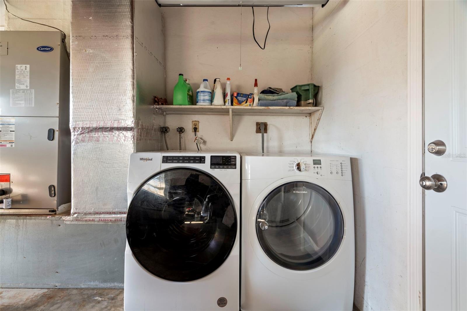 new washer and dryer in the garage