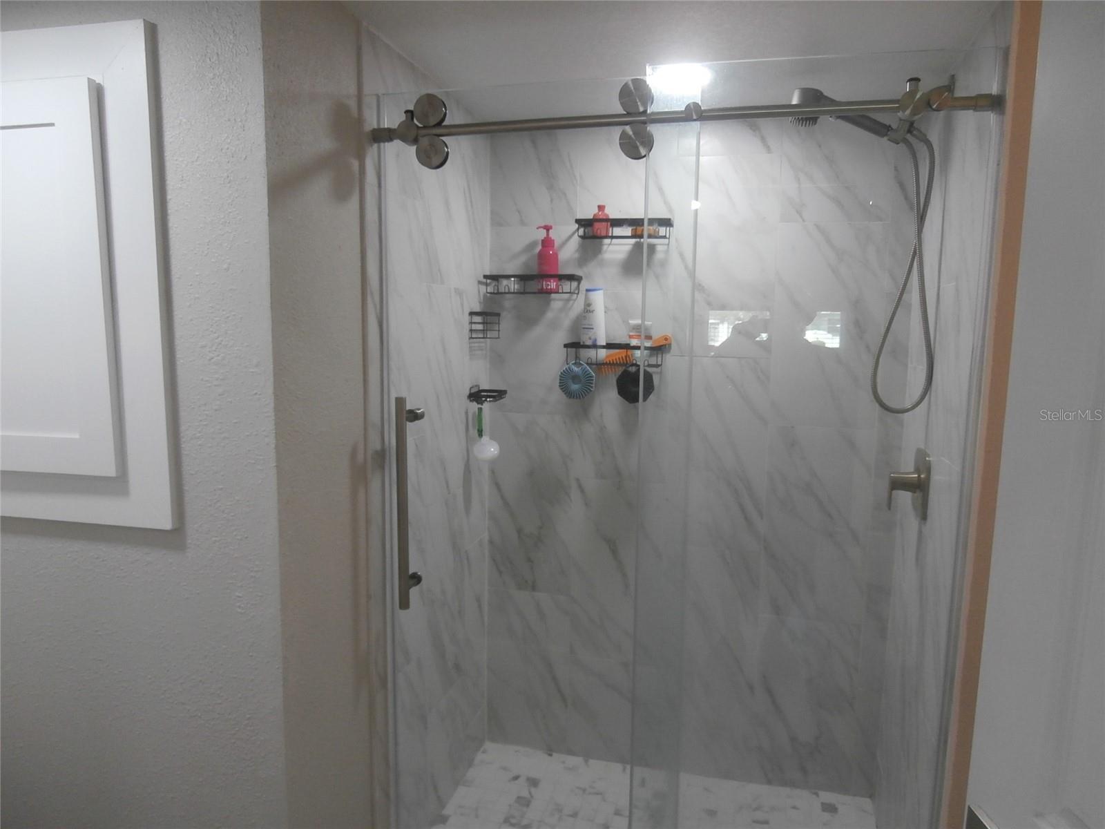 Primary shower tiled