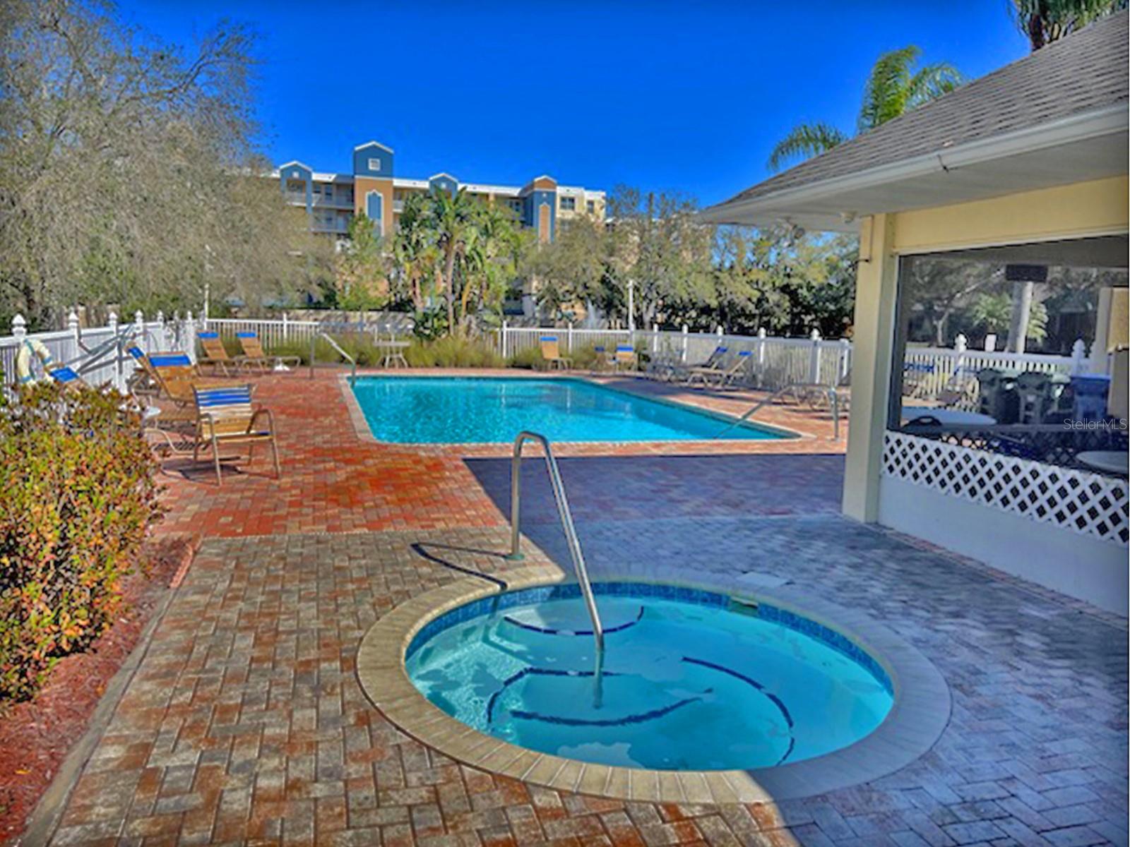 community pool and jacuzzi