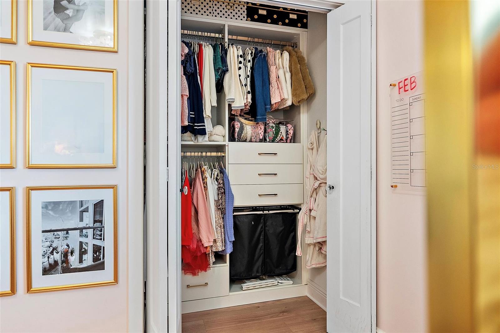 custom built in closets throughout