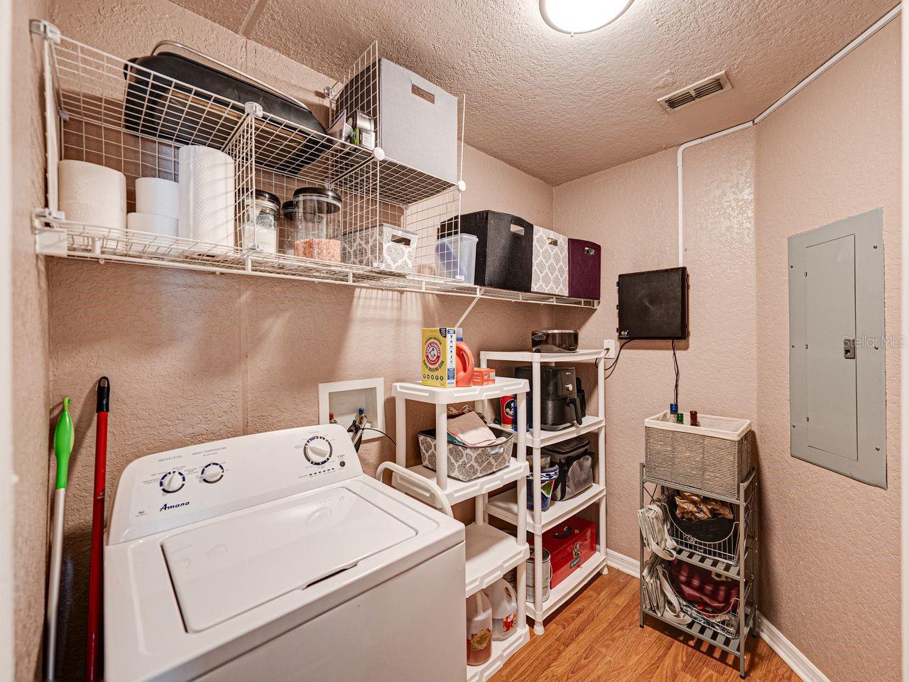 Large laundry room.