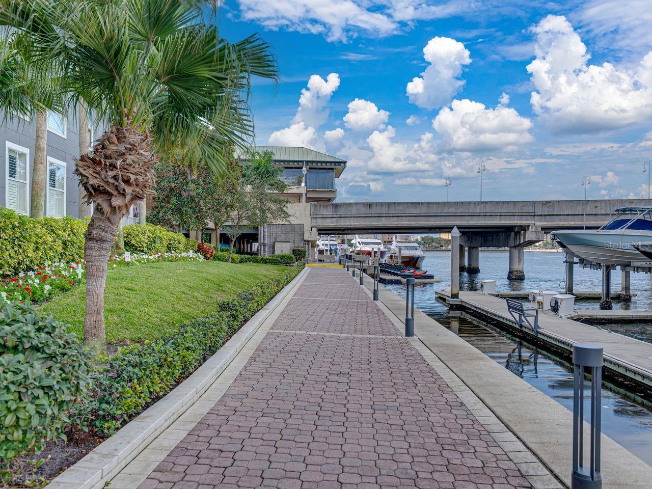 Acess to the riverwalk from the rear of the property building