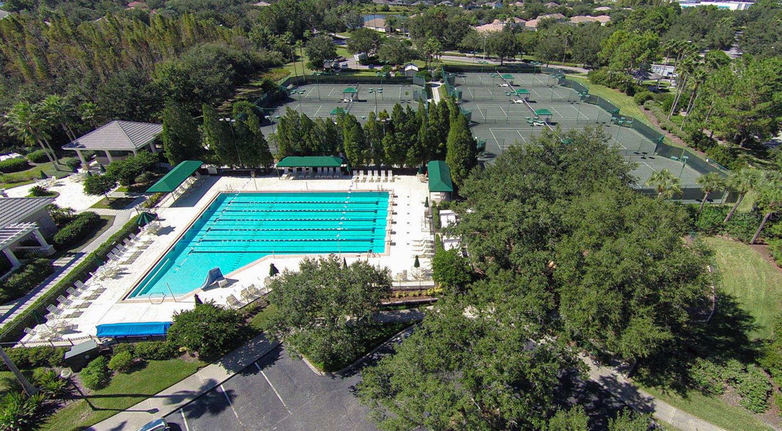 Lap Pool & Tennis Courts