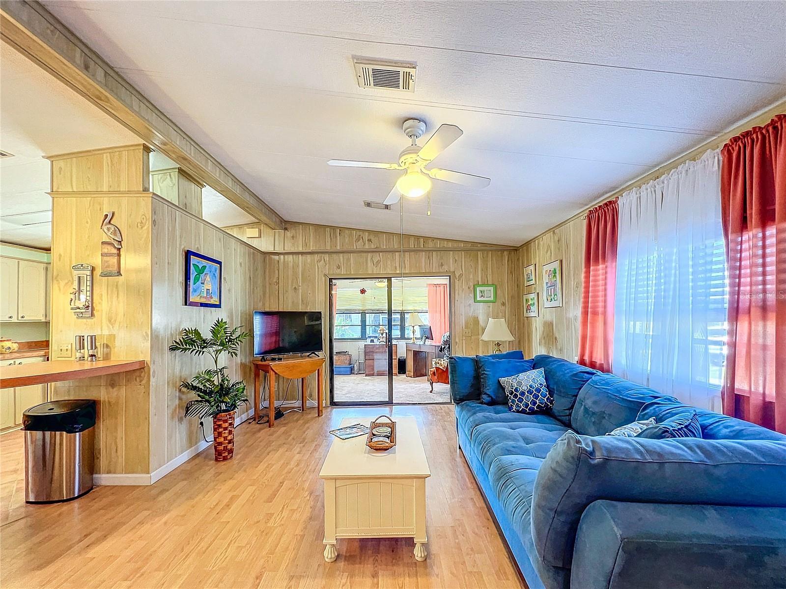 Living room looking into Office/Porch