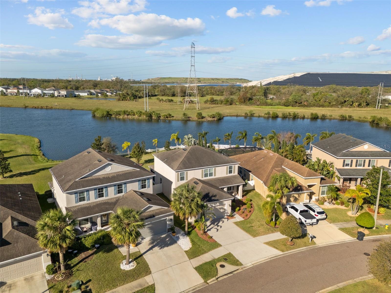 Home overlooks large pond