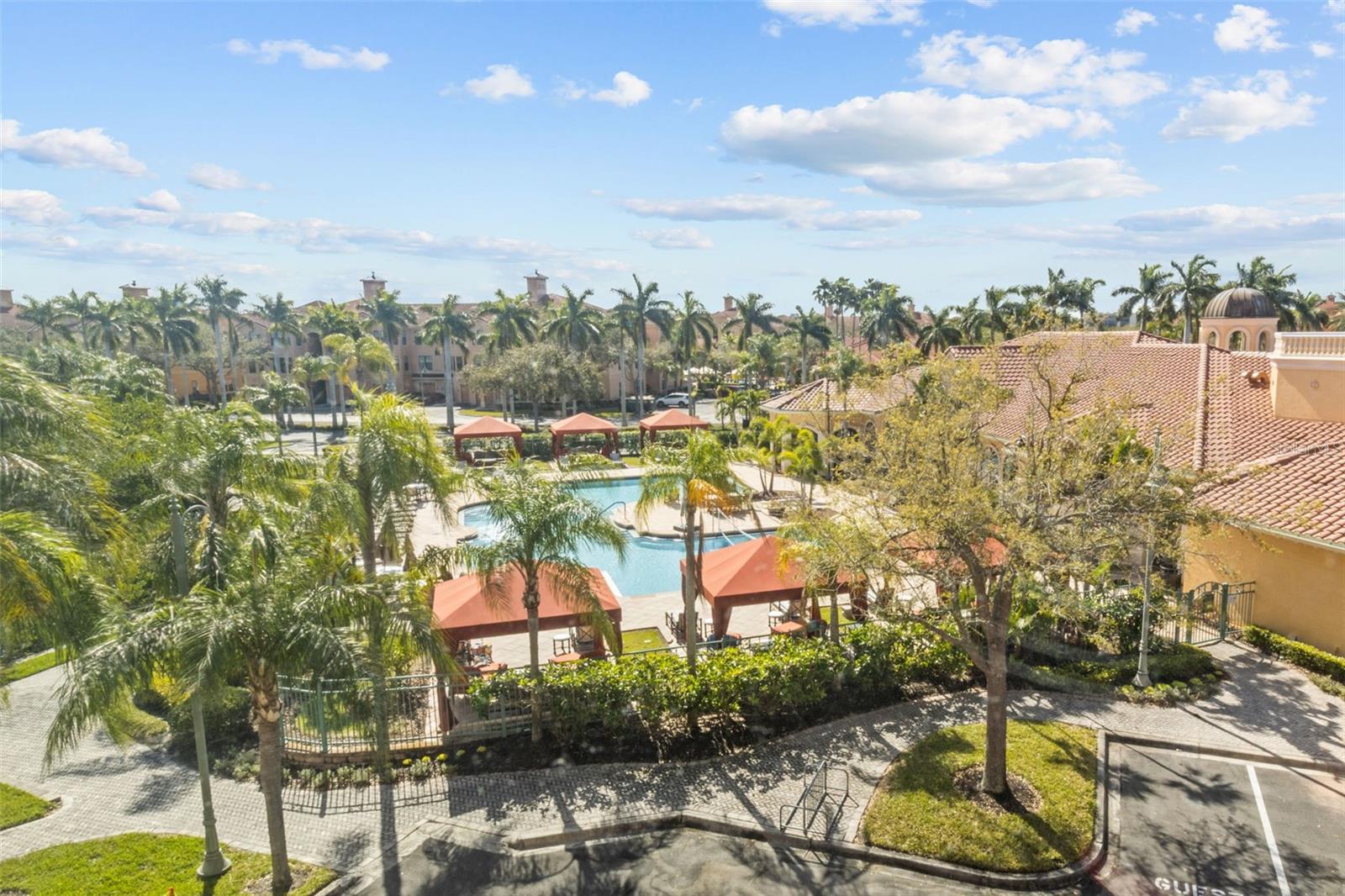 View of pool from guest bedroom