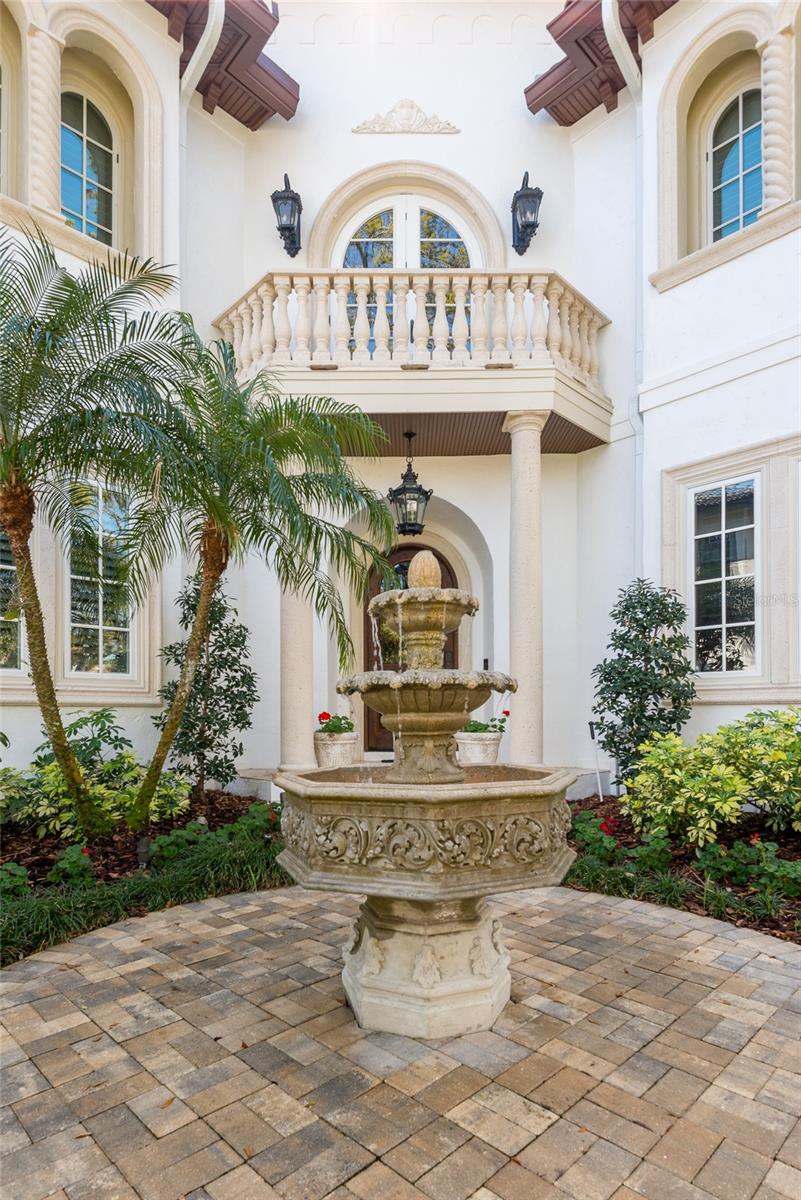 Entry courtyard with fountain