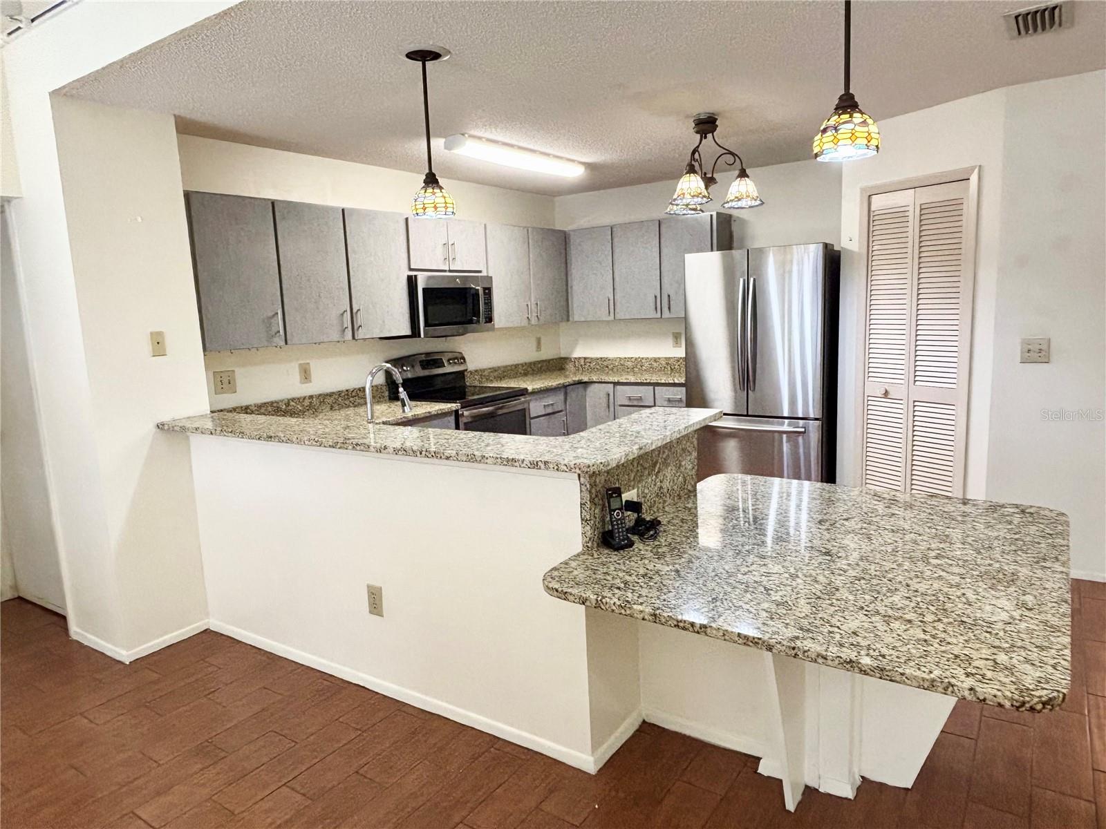 Kitchen with built in breakfast table