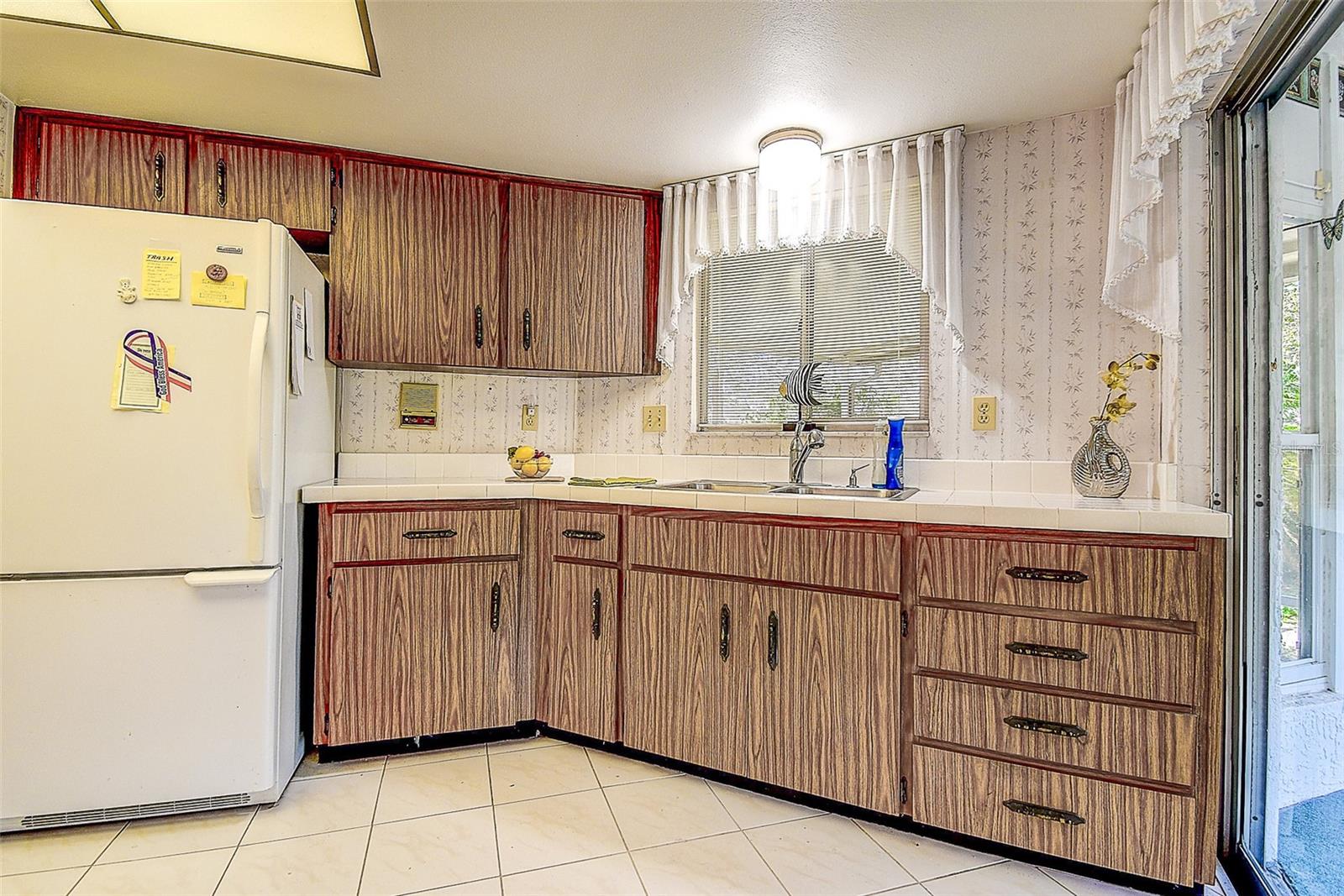 Kitchen with access to Florida room