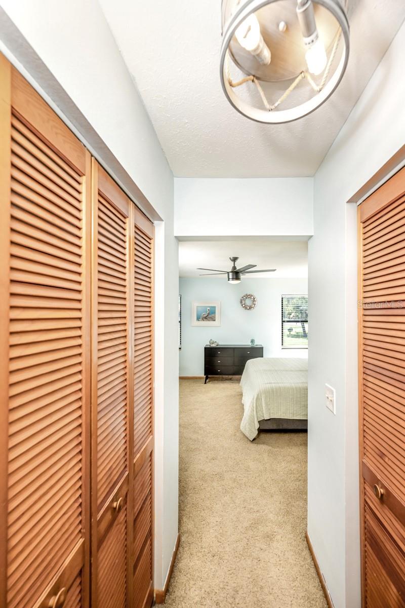 Hallway from bathroom to bedroom