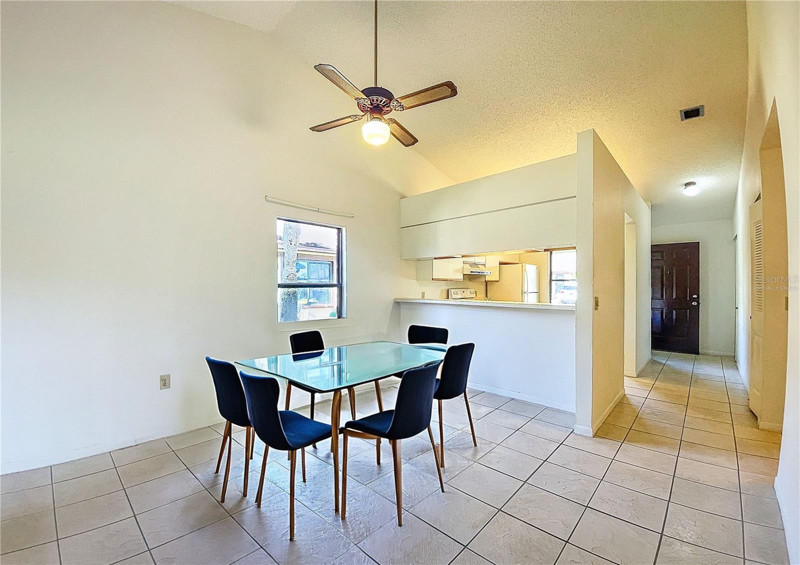 Virtually staged Diningroom