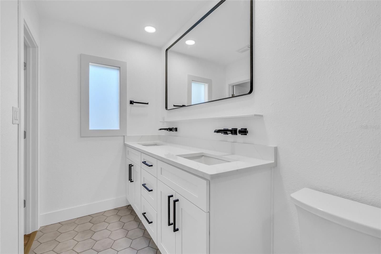 Master Bath with Quartz Vanity