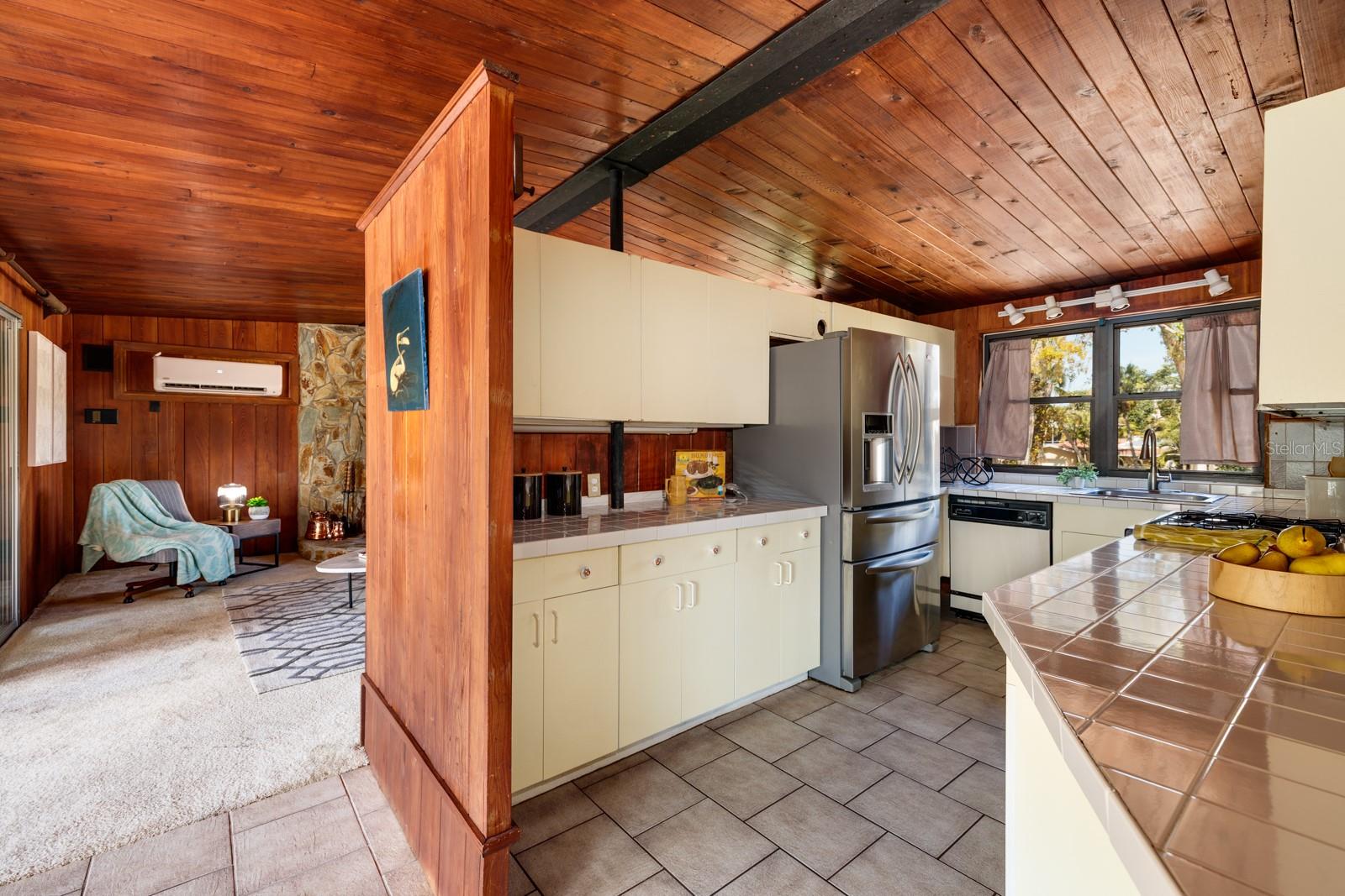 Original Kitchen: gas cooking and ample counterspace