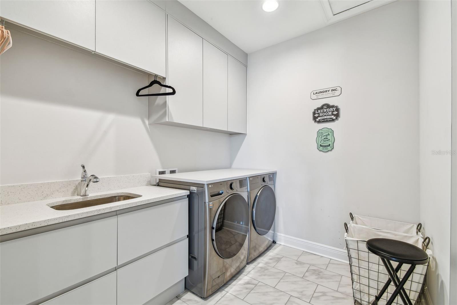 Modern cabinets in Laundry room