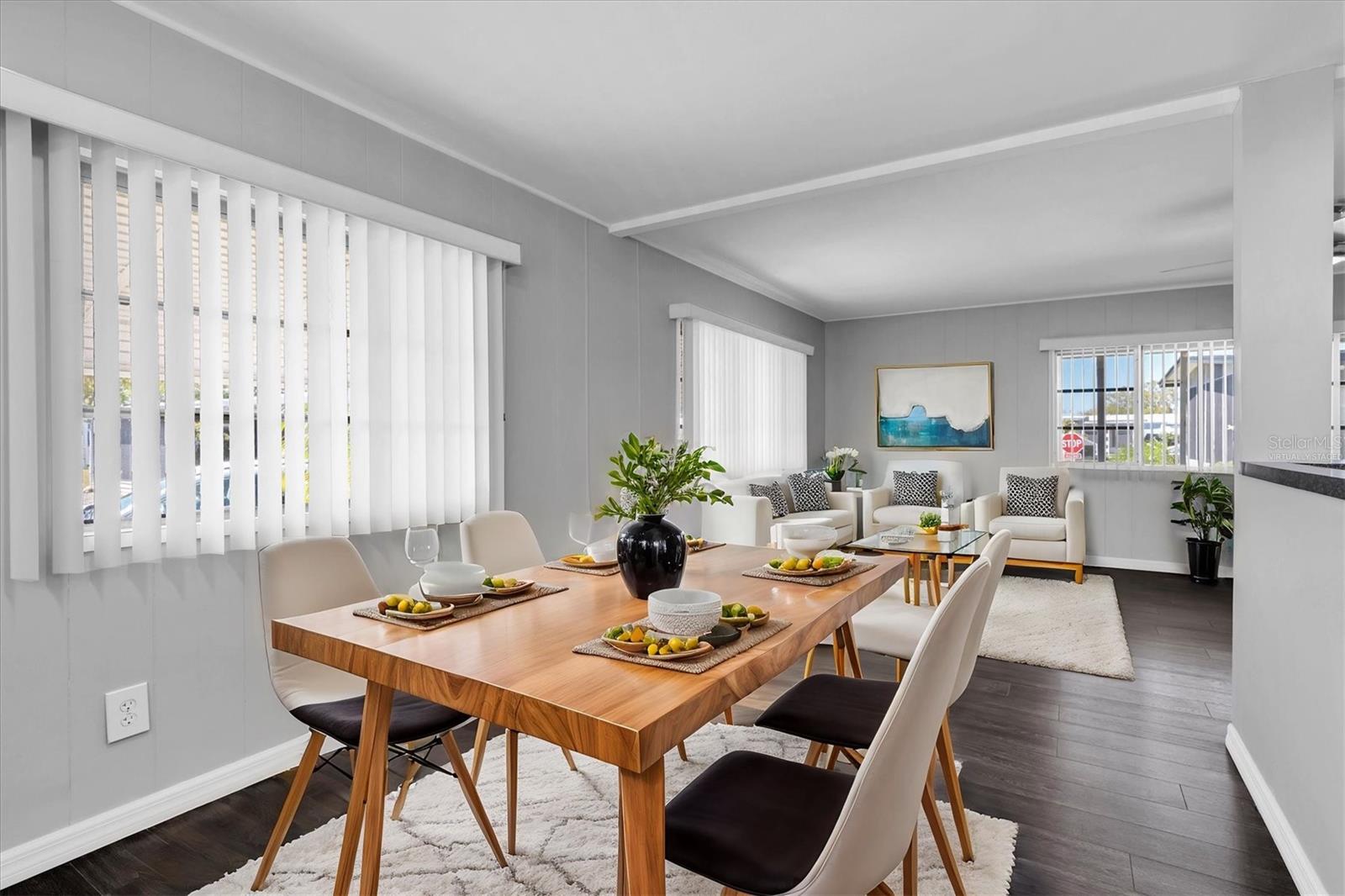 Virtually staged - dining room