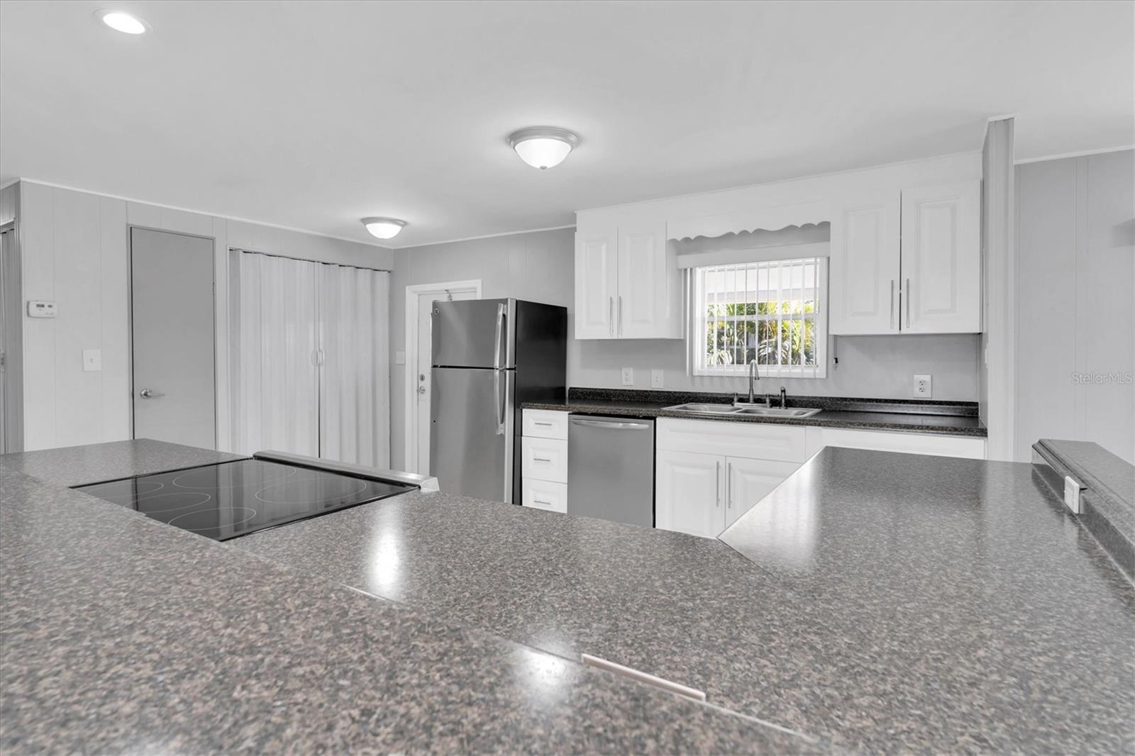 Updated kitchen with stainless steel applicances